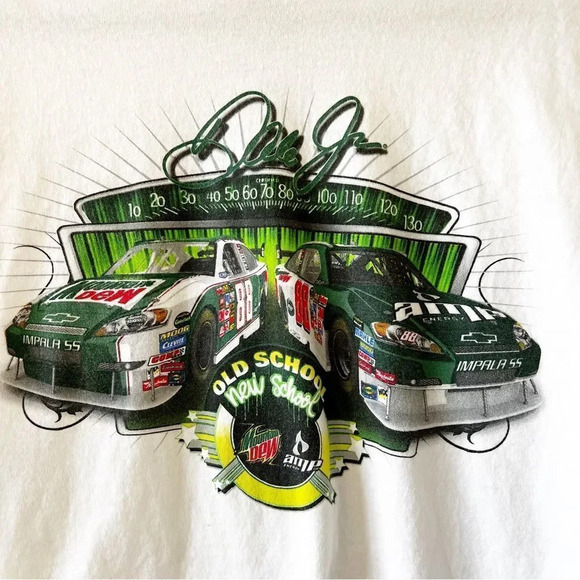 Chase Authentics Dale Earnhardt Jr. Mountain Dew Car T-shirt Size Large NASCAR - Picture 5 of 6